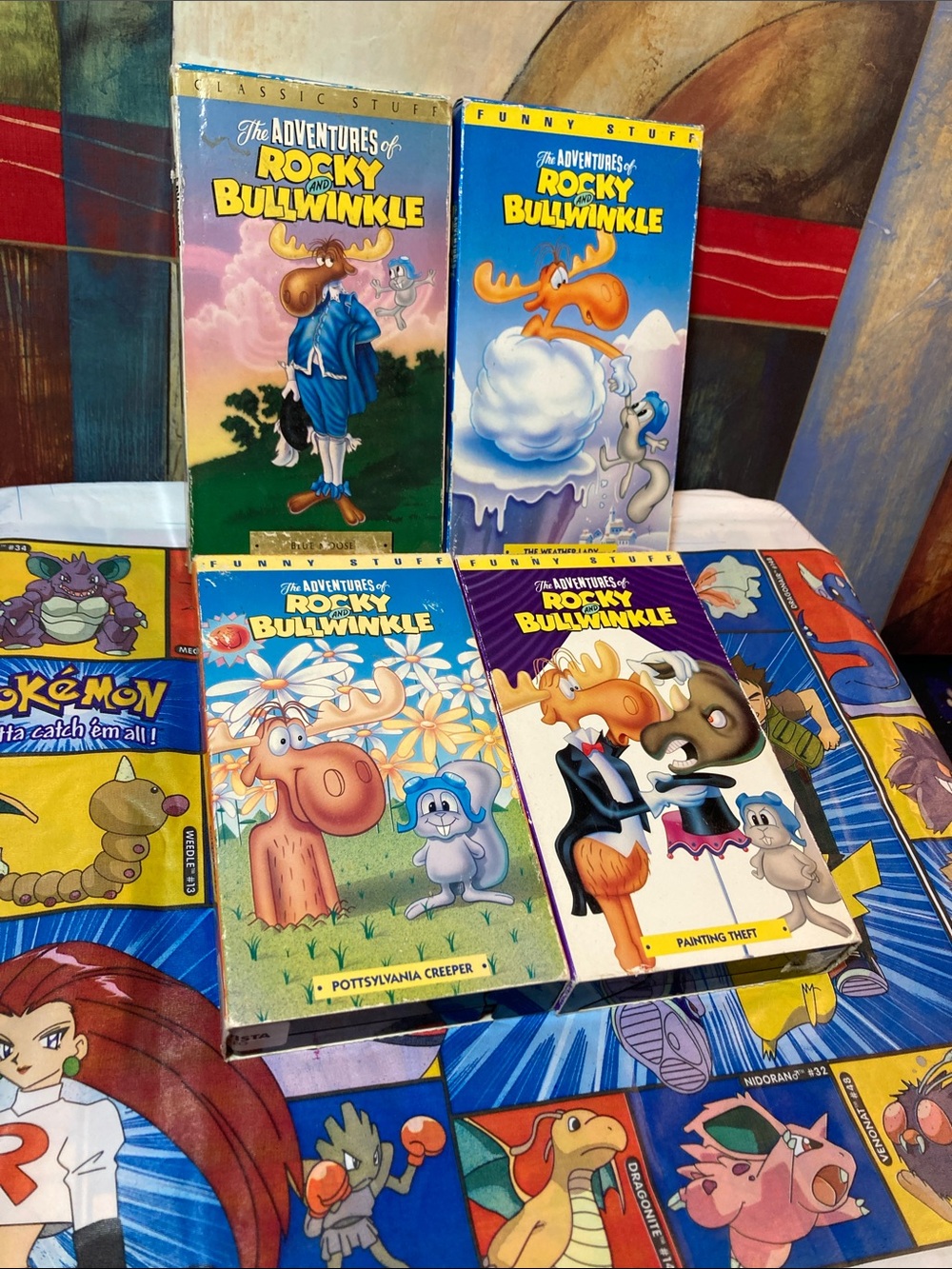 The Adventures of Rocky and Bullwinkle Classic VHS Set (4 TOTAL)